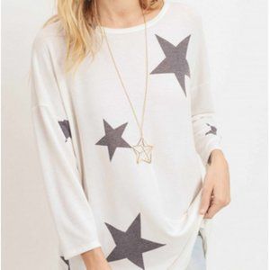 FirstLove Star Print Top - Size Small, NWOT
